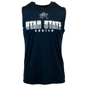 utah state aggie bull tank top navy muscle tee